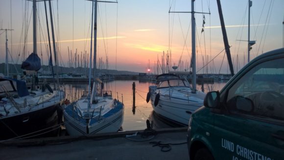 Vi var i havn før det blev mørkt.