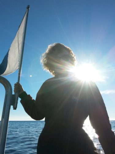 Forfatteren med vinterhuen.