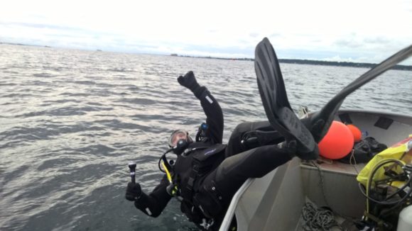 Forfatteren på vej ud over kanten...